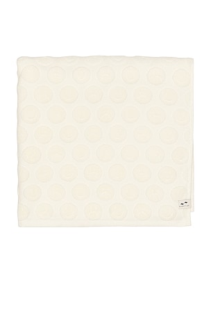 Slowtide Sad Happy Bath Towel in Cream