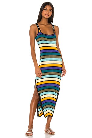 Tank Knit Dress Solid & Striped