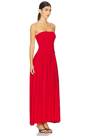 Solid & Striped The Strapless Soglio Dress in Red
