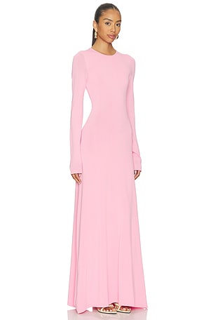 Solid & striped vestido dora en color rosado