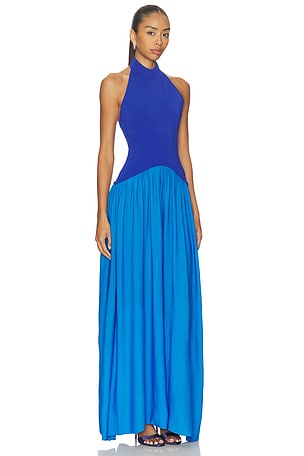 Solid & Striped The Halter Soglio Dress in Blue