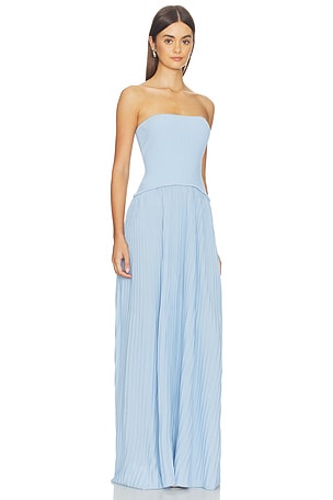 Solid & Striped The Strapless Soglio Dress in Blue