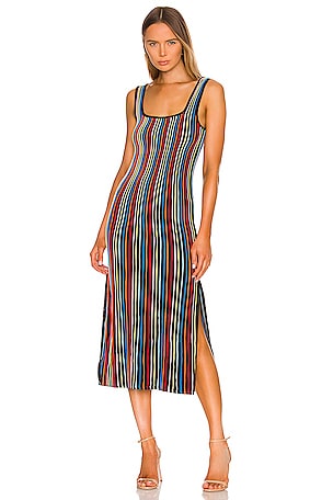 what is a knee-length dress called Striped Knee-Length Dress – In The Name Of Clothes main image 1