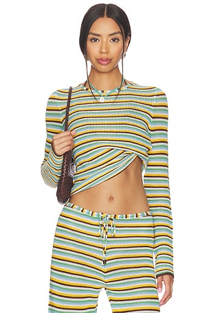 The Olandria Top Solid & Striped