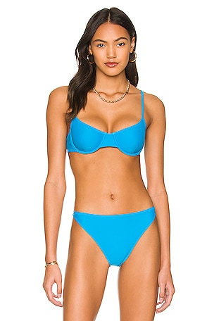 Shoreline Sparkle Triangle Top – Deep Blue Bikini Co