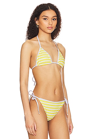 Solid & Striped The Iris Bikini Top in Lemon