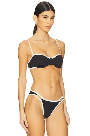 Solid & Striped Jordana Bikini Top in Black