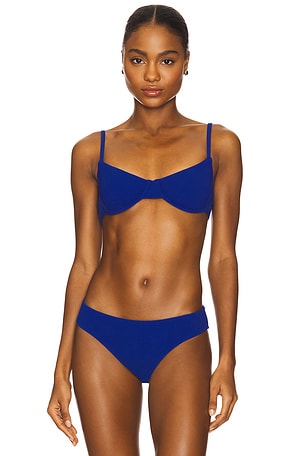 The Eva Bikini Top Solid & Striped