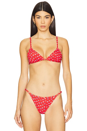 The Lulu Bikini Top Solid & Striped