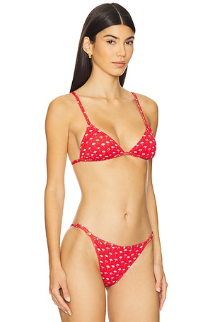 Solid & Striped The Lulu Bikini Top in Red
