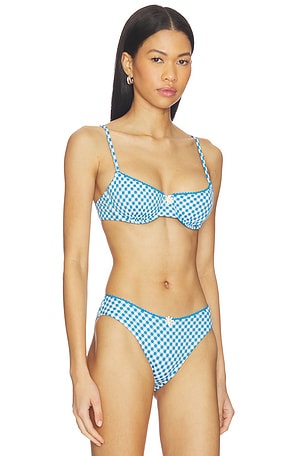 Solid & Striped The Daphne Underwire Bikini Top in Blue