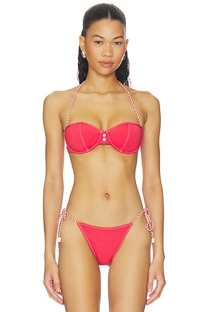 The Harlow Bikini Top Solid & Striped
