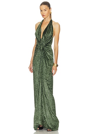 Silvia tcherassi vestido torgiano en color verde