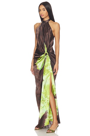 SILVIA TCHERASSI Tizziana Dress in Brown