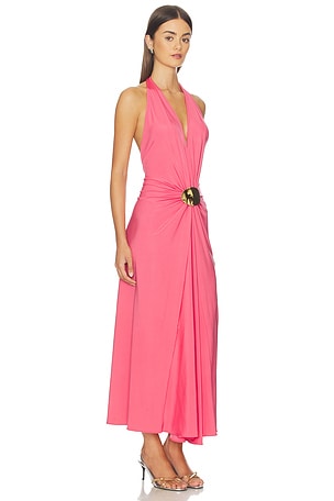 SILVIA TCHERASSI ROBE MI-LONGUE VERACRUZ en Rose Pâle 