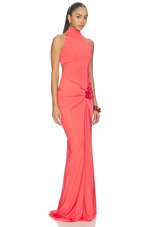 SILVIA TCHERASSI Frances Dress in Coral