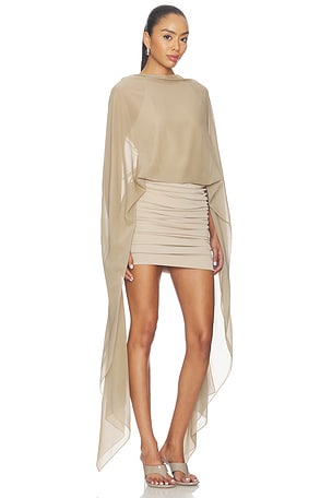 SILVIA TCHERASSI Kedar Mini Dress in Ivory. Size S. Also