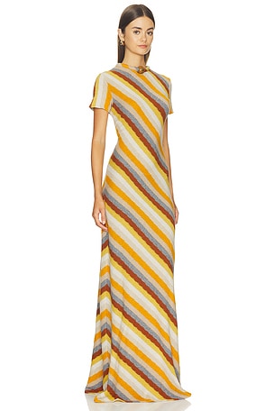SILVIA TCHERASSI Allie Dress in Multi Color Stripes. Size S. Also
