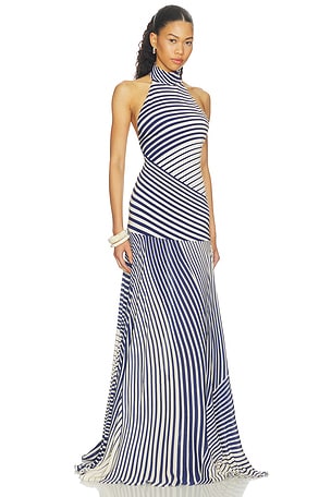 SILVIA TCHERASSI Leonore Dress in Blue