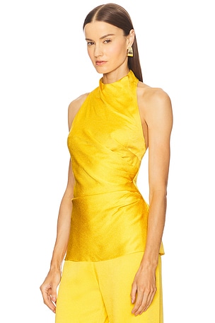 SILVIA TCHERASSI Dina Blouse in Yellow. Size S. Also