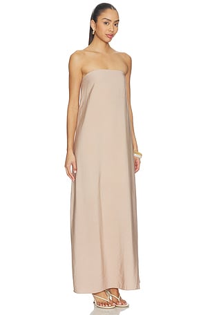 SABLYN Arden Strapless Maxi Dress in Beige