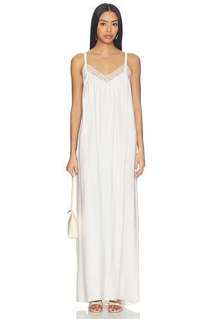 Sigrid Relaxed V-neck Dress With Lace SABLYN
