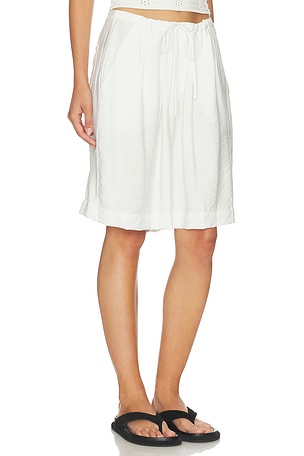 SABLYN Gemma Cinched Longer Short in White
