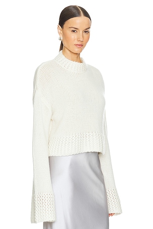 SABLYN Phoenix Bell Slv Crewneck Pullover in White