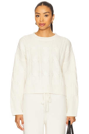 Tristan Crewneck Cable Pullover SABLYN