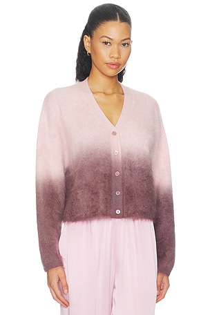 SABLYN Jolie Cropped Ombre Crewneck Sweater in Pink
