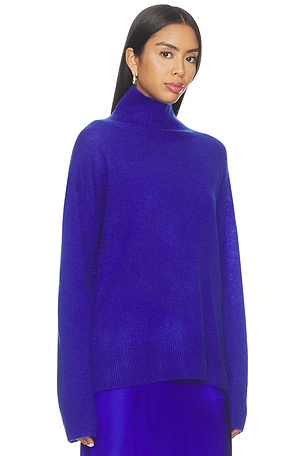 SABLYN Filomena Slouchy Turtleneck Sweater in Blue