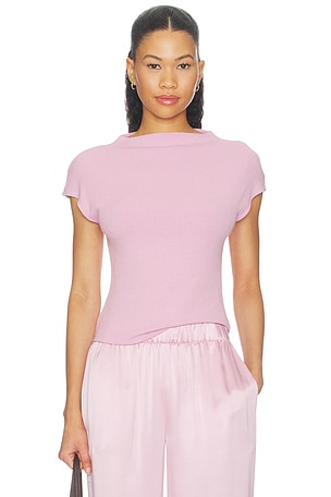 Karlie Slit Neck Tee SABLYN