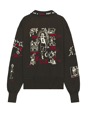 Samuel Zelig Varsity 1/4 Zip Sweater in Brown