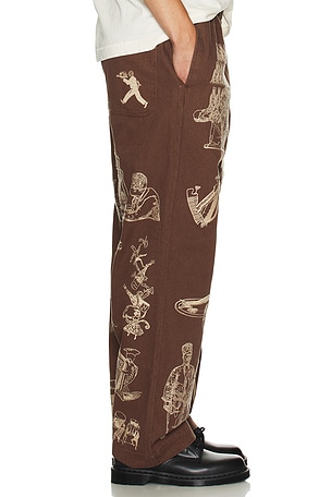 Samuel Zelig Restaurant Pant in Brown