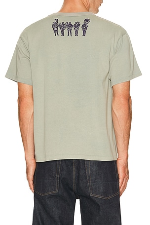 Samuel Zelig Orchestra Tee in Teal. Size XXL/2X. Also