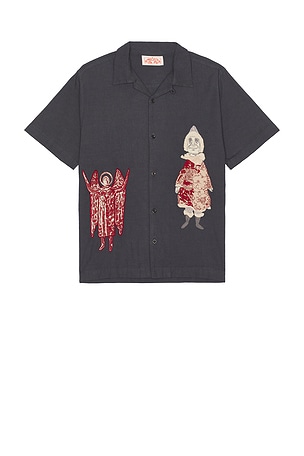 Samuel Zelig Antique Camp Shirt in Black