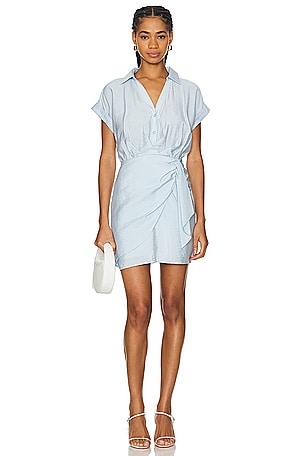 Alexander Wang Towel Gingham Polo Dress in Oxford Blue & White ...
