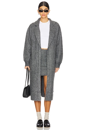 LNA Open Elbow Cardigan in Charcoal REVOLVE