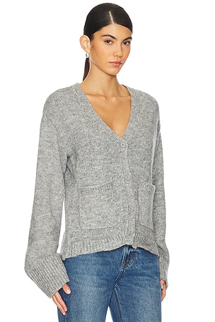 Steve Madden Odelia Cardigan in Metallic Silver
