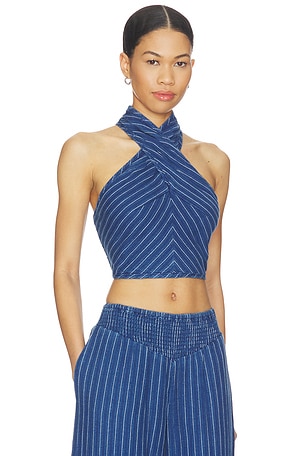 Steve Madden Winnie Top in Navy