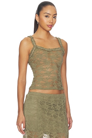 Steve Madden Mavee Knit Top in Green