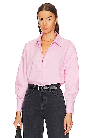 Brand New Rails Autumn Long Sleeve Camille Top In Dusty Rose Shirt