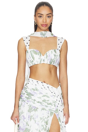 Sonya Moda India Top With Scarf in White