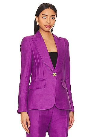 Smythe Pintuck Blazer in Purple