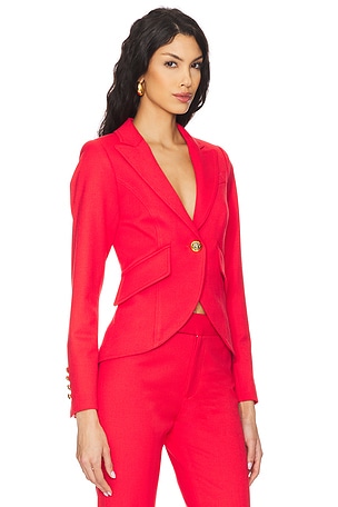Smythe One Button Blazer in Red