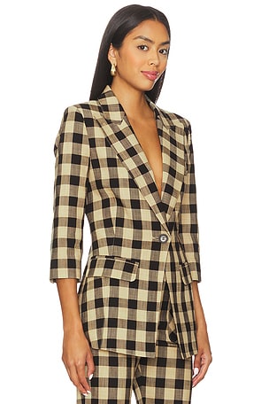 Smythe 3/4 Sleeve Blazer in Tan