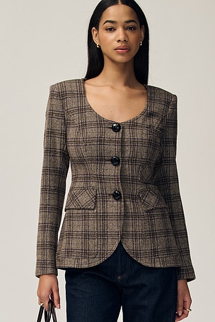 Portrait Neck Blazer