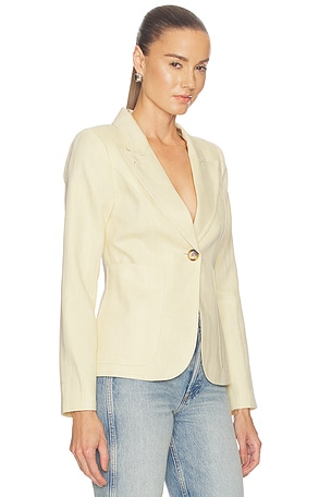 Smythe Patch Pocket Duchess Blazer in Yellow
