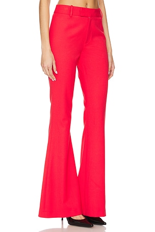Smythe Bootcut Pant in Red