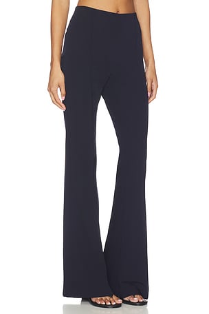 Smythe Pintuck Flare Pant in Navy